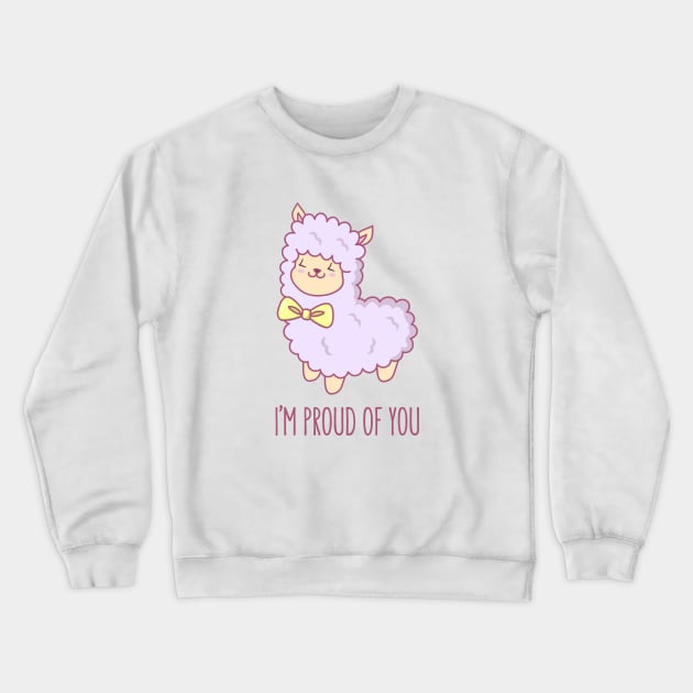 Emotional Support Llama Crewneck Sweatshirt by AnishaCreations